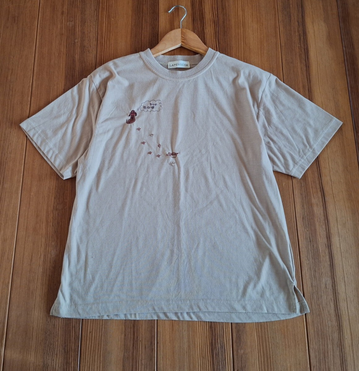 ★LAPENSEET わんちゃん 肉球 刺繍 Tシャツ 美品★拍卖