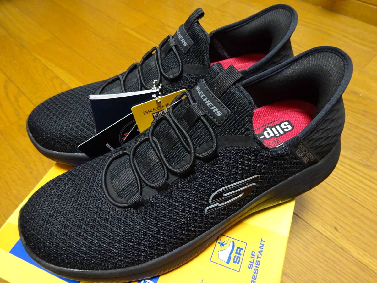 <送料無料><正規スケッチャーズ純正><希少完全新品未使用>スリップインズワーク/サミッツSRコルシン/200205-BBKブラックスニーカ26.5拍卖