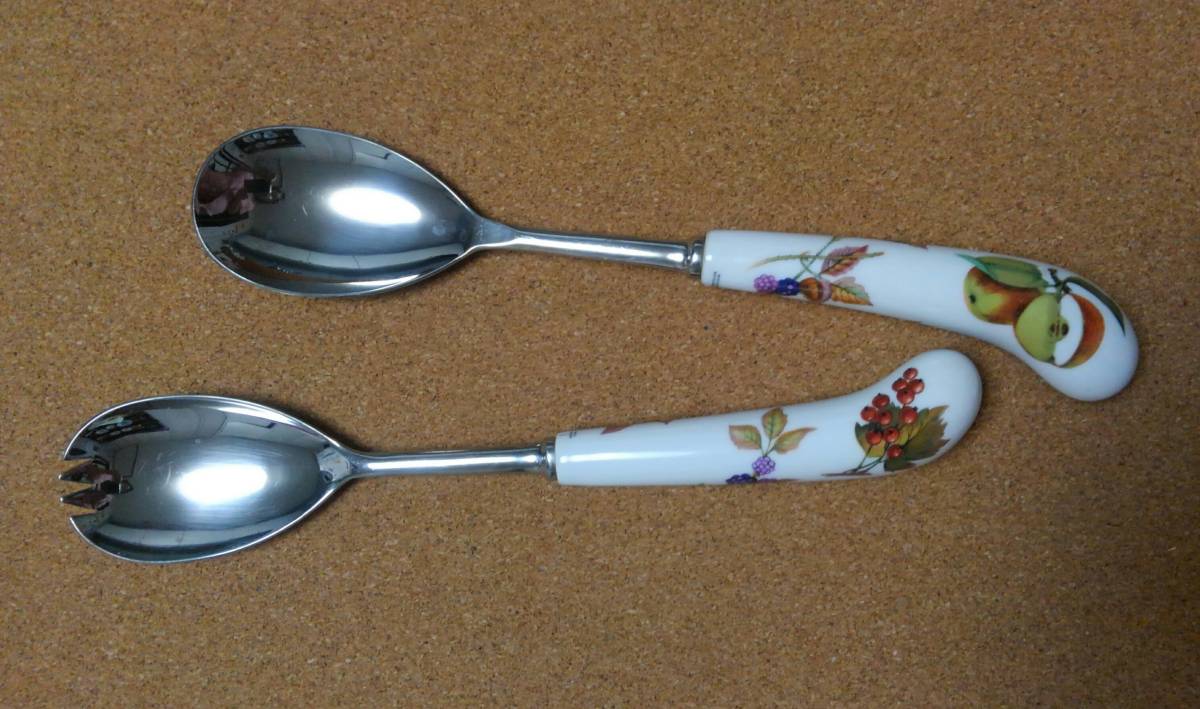 ロイヤルウースター 「イヴシャム」 サービングスプーン 2点セット拍卖