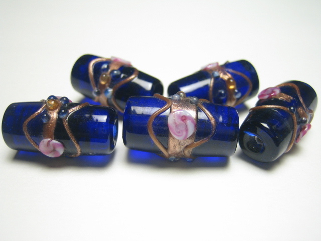 ◎●グラスビーズ トンボ玉 5 個セット     とんぼ玉      NO.27 ガラスビーズ拍卖