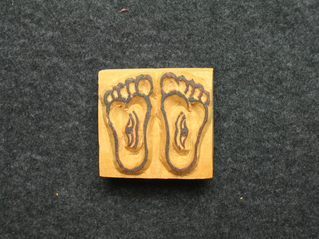 ◎即決● 仏足 チベット仏教 手彫りスタンプ    NO.40拍卖