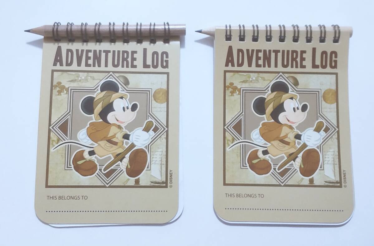 【新品・未使用】 香港 ディズニー・エクスプローラーズ・ロッジ メモ帳 えんぴつ付き 2冊セット拍卖