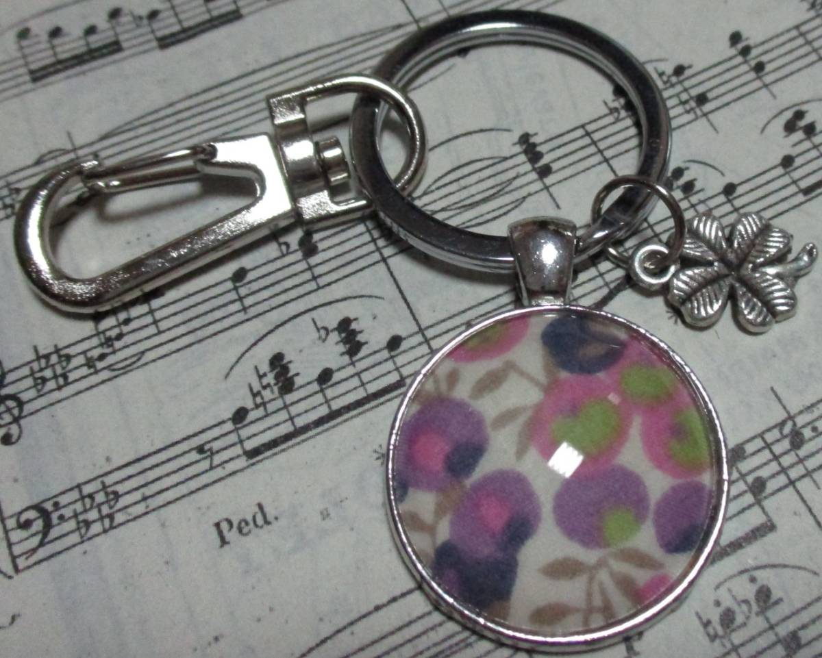 *リバティ Wiltshire ウィルトシャー キーホルダー*キーリング 果実柄 木の実柄 Ⅳ拍卖