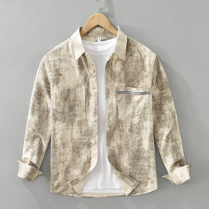 シャツジャケット 長袖シャツ シャツ ウエスタンシャツ 新品*メンズ カジュアルシャツ トップス【M7387】カーキ【M-3XL選択】拍卖