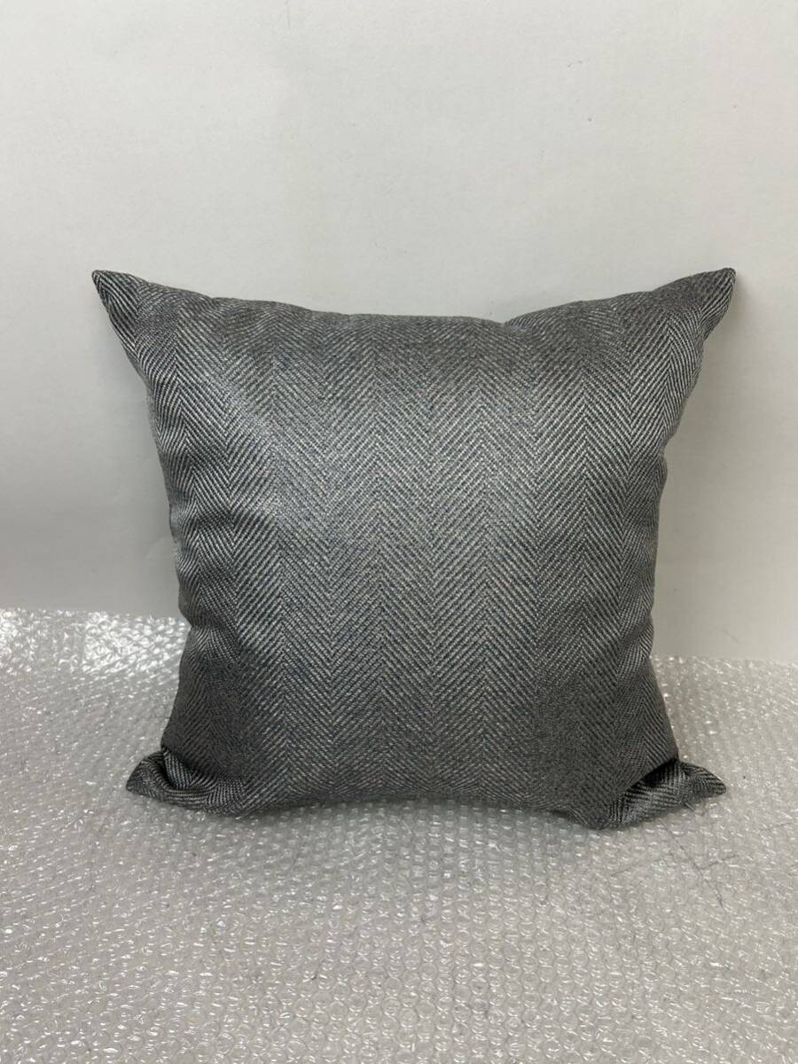 ★ほぼ未使用★ サンゲツ クッション クッションカバー クッションインナー GY グレー インテリア ディスプレイ ヘリンボーン柄 ②拍卖