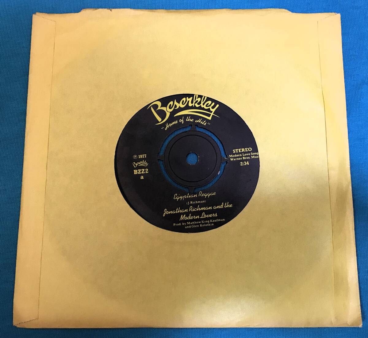 7”●Jonathan Richman & The Modern Lovers / Egyptian Reggae UKオリジナル盤 BZZ2拍卖