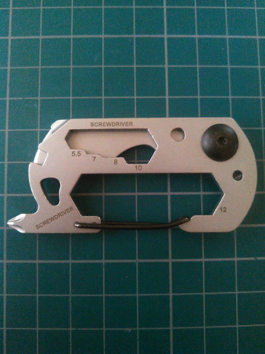 多機能カラビナ 7in1 検)アウトドア ドライバー 10徳ナイフ サバイバル キャンプ フィッシング 釣り リール 栓抜き キーホルダー拍卖