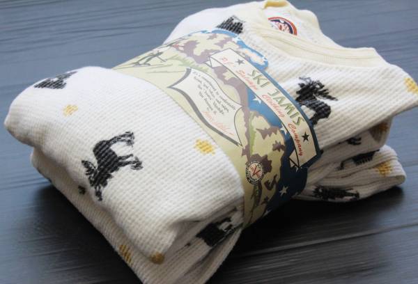 UM06難あり ピージェイサルベージS/Mサーマル シャツ 上下セットUSA製P.J.Salvage鹿SKI JAMMIESインナーウエアーDeerパジャマ トナカイ拍卖