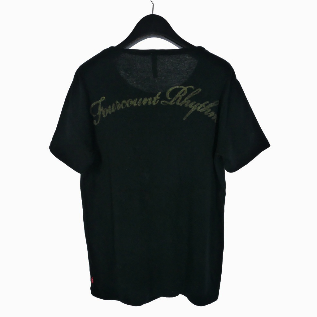 グラム glamb Tシャツ カットソー 半袖 バックプリント 2 黒 ブラック メンズ拍卖