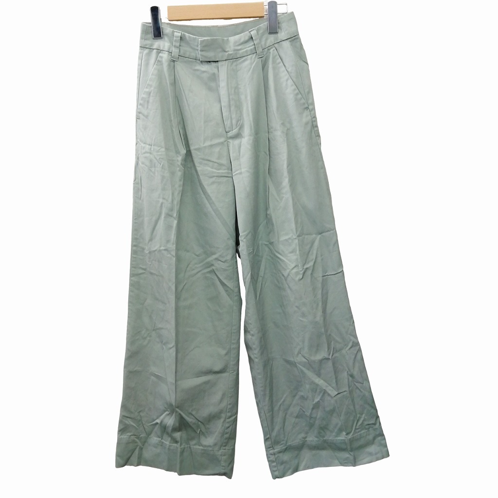 ギャップ GAP ワイドパンツ オーバーサイズ スラックス 黄緑 ライトグリーン O レディース拍卖