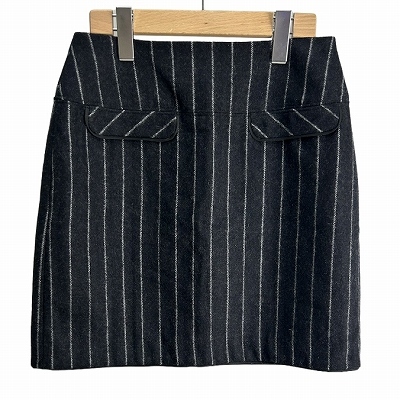 Her lip to ミニ スカート ストライプ M ネイビー 紺 1233304061 ■ST レディース拍卖