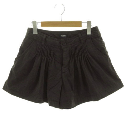 ジャーナルスタンダード JOURNAL STANDARD パンツ ショートパンツ プリーツ ボタンフライ ストレッチ 日本製 茶系 38 レディース拍卖