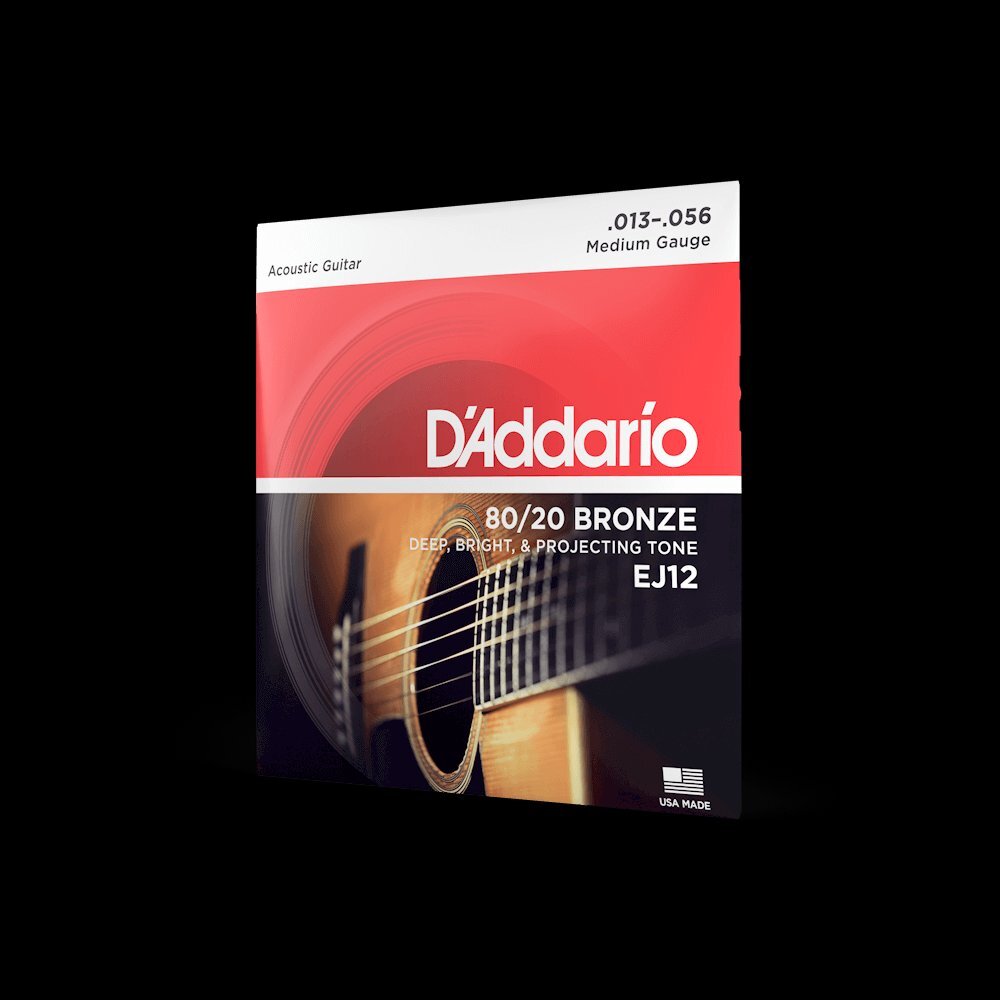 【アコースティックギター弦】 ダダリオ D'Addario EJ12 Medium 13-56 80/20 BRONZE 正規品拍卖