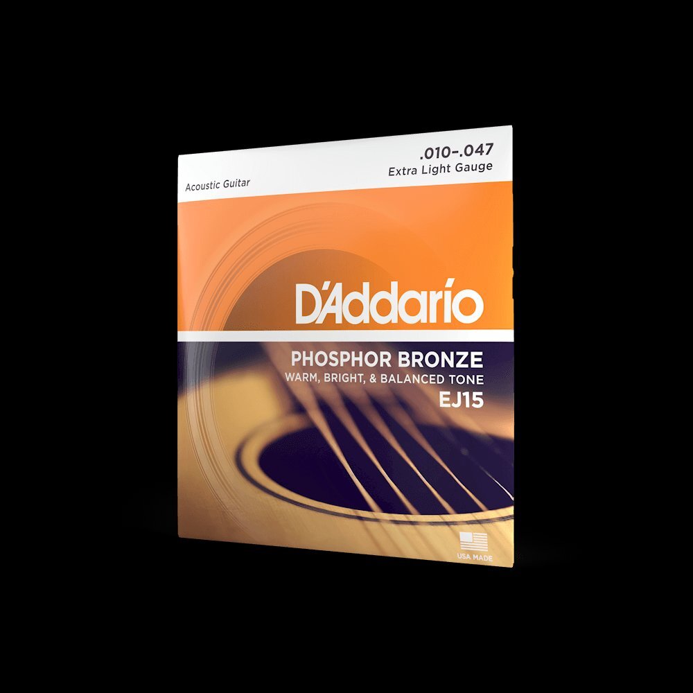 【アコースティックギター弦】 ダダリオ D'Addario EJ15 Extra Light 10-47 PHOSPHOR BRONZE 正規品拍卖