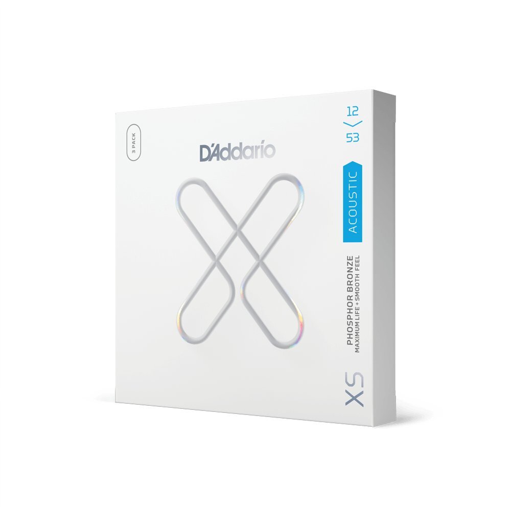 【お得な3セット】D'Addario アコースティックギター弦 XSシリーズ PHOSPHOR BRONZE LIGHT GAUGE XSAPB12-53-3P拍卖