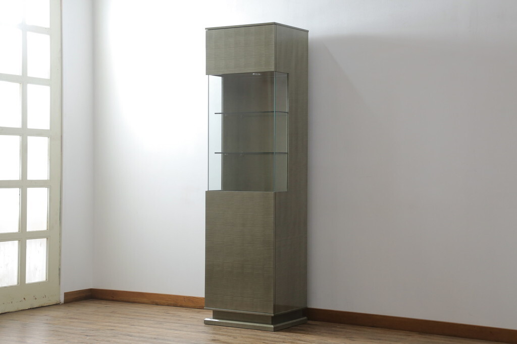 R-075969 超美品!!IDC大塚家具 松創(マツソウ) ウィーンNo.5キュリオケース(キャビネット、リビングボード、陳列棚、飾り棚、店舗什器)拍卖