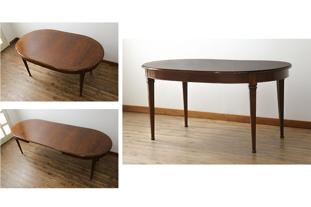 R-054310 中古 美品 サァラ麻布 ダイニングテーブル(エクステンションテーブル、4人掛け、6人掛け)(定価約100万円)拍卖