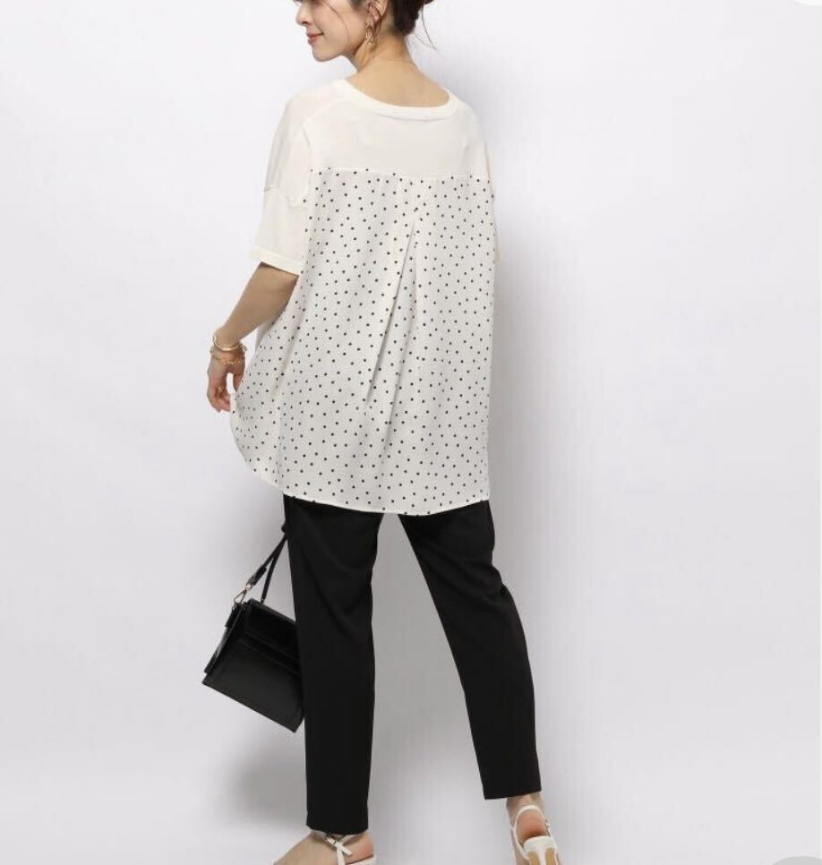 一回着用☆バンヤードストーム 白 ドットドッキングニット カットソー☆拍卖