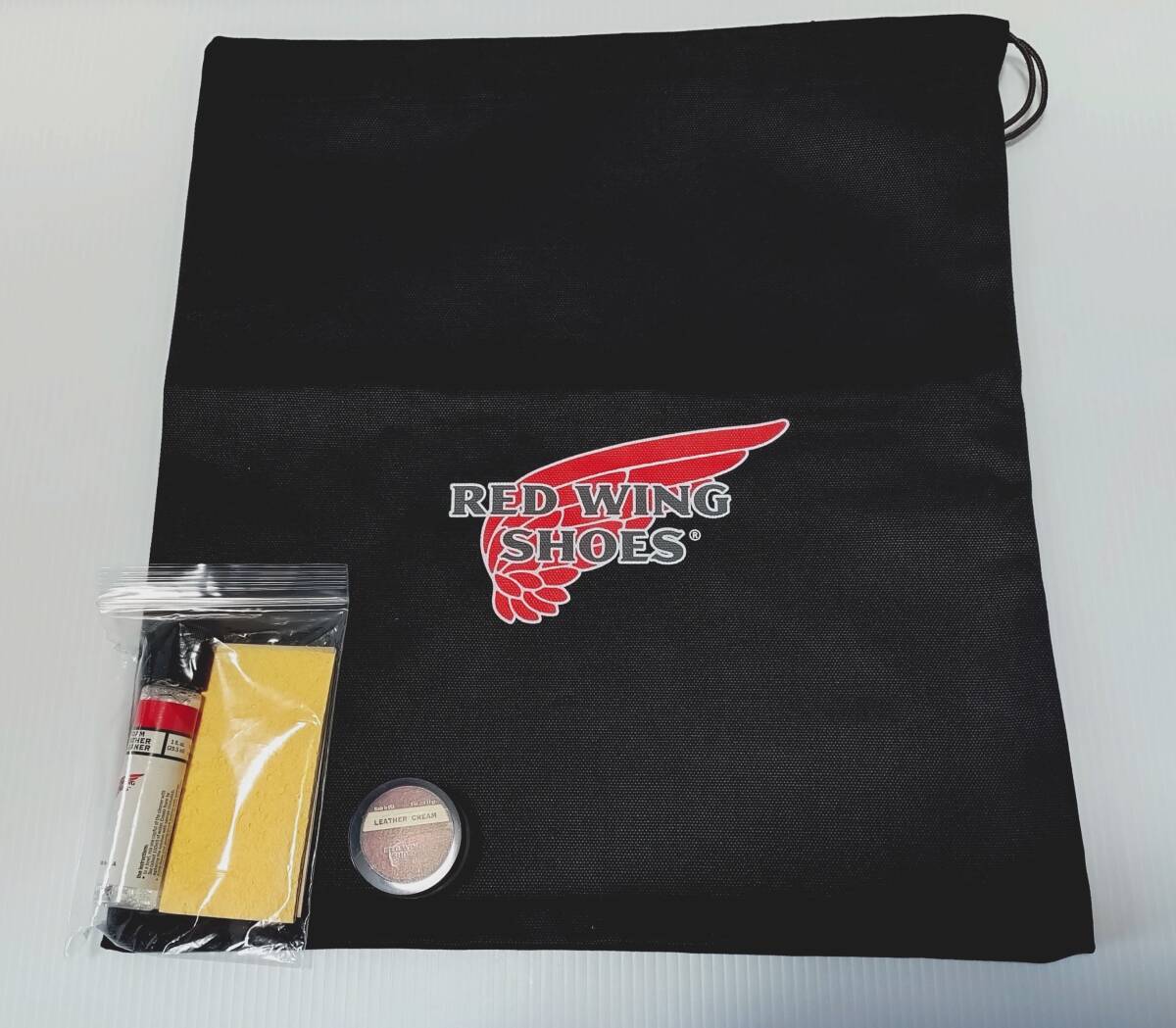 【長期保管】RED WING BOOTS BAG & CLEANER レッドウイング ブーツバッグ & クリーナーセット 非売品 コットンキャンバス地拍卖