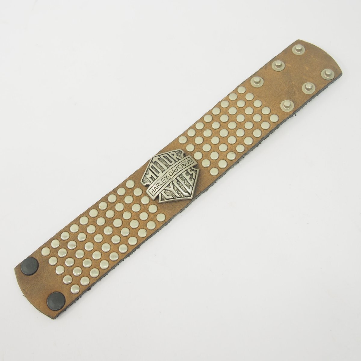 ハーレー純正 レザーブレスレット スタッズ 絶版 NOS コンチョ拍卖