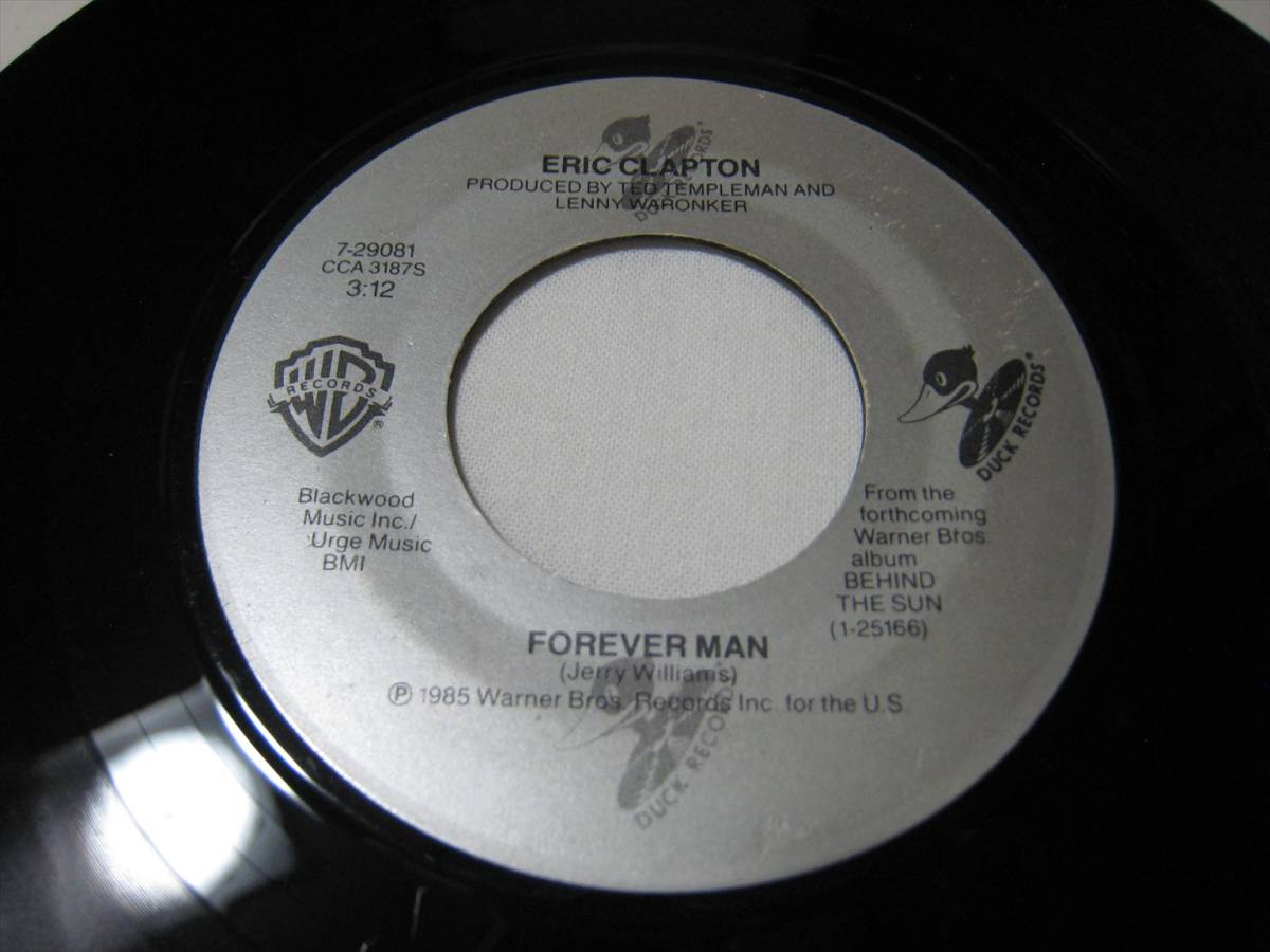 【7”】 ERIC CLAPTON / FOREVER MAN US盤 エリック・クラプトン フォーエヴァー・マン拍卖
