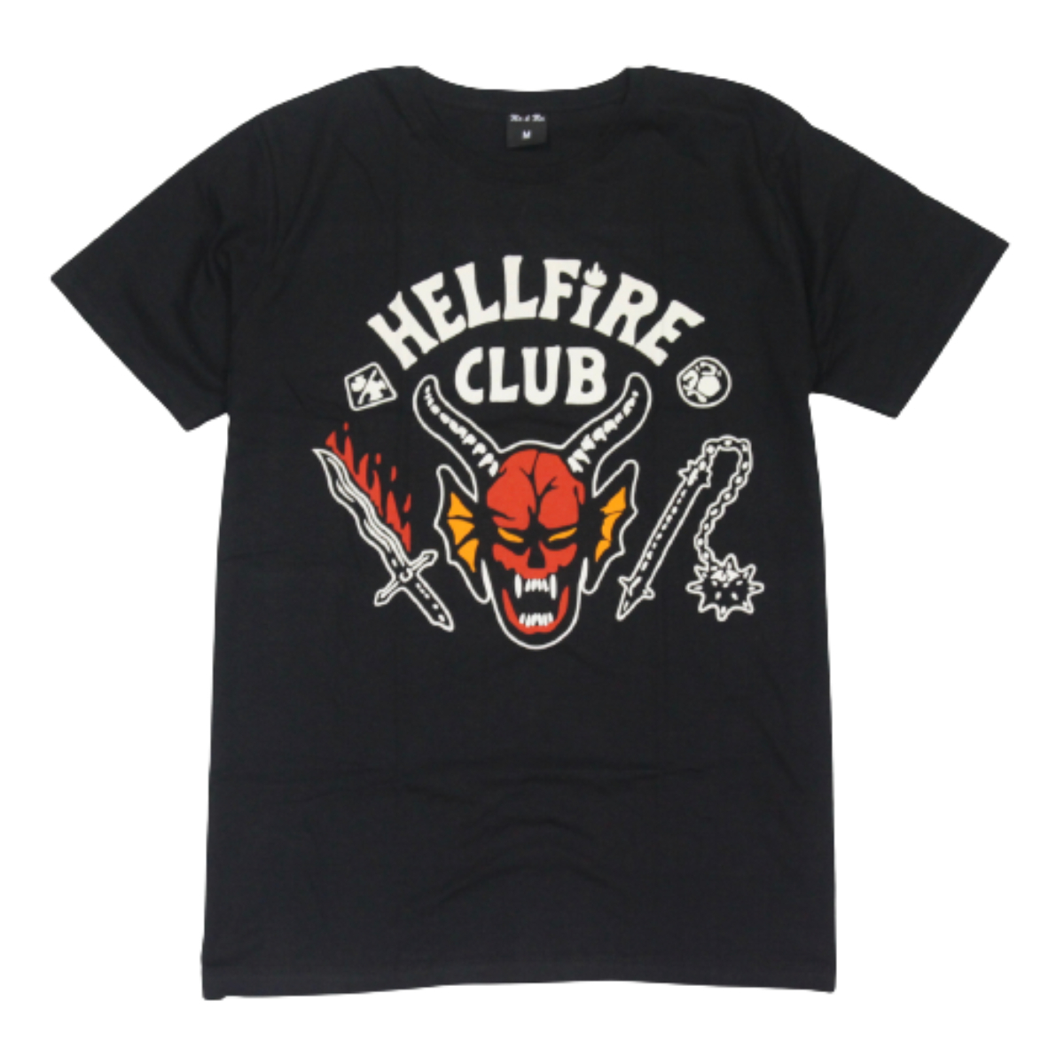 ヘルファイヤークラブ ストレンジャーシングス ダスティン ストリート系 デザインTシャツ おもしろTシャツ メンズ 半袖★tsr0804-blk-xl拍卖