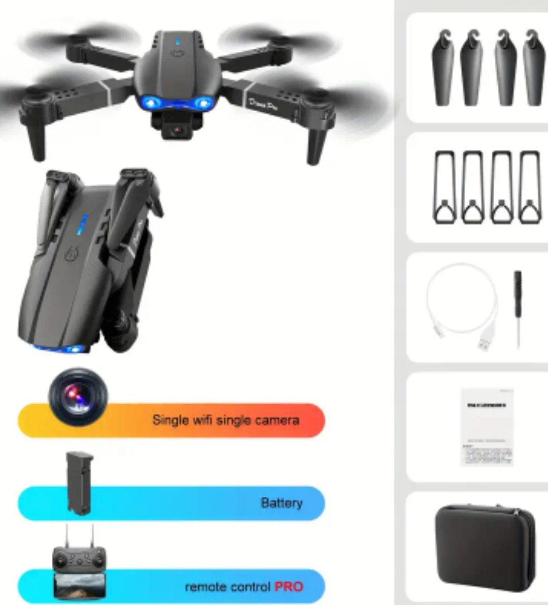 ドローンカメラ付き 空撮 免許不要 収納ケース付き 最安値拍卖