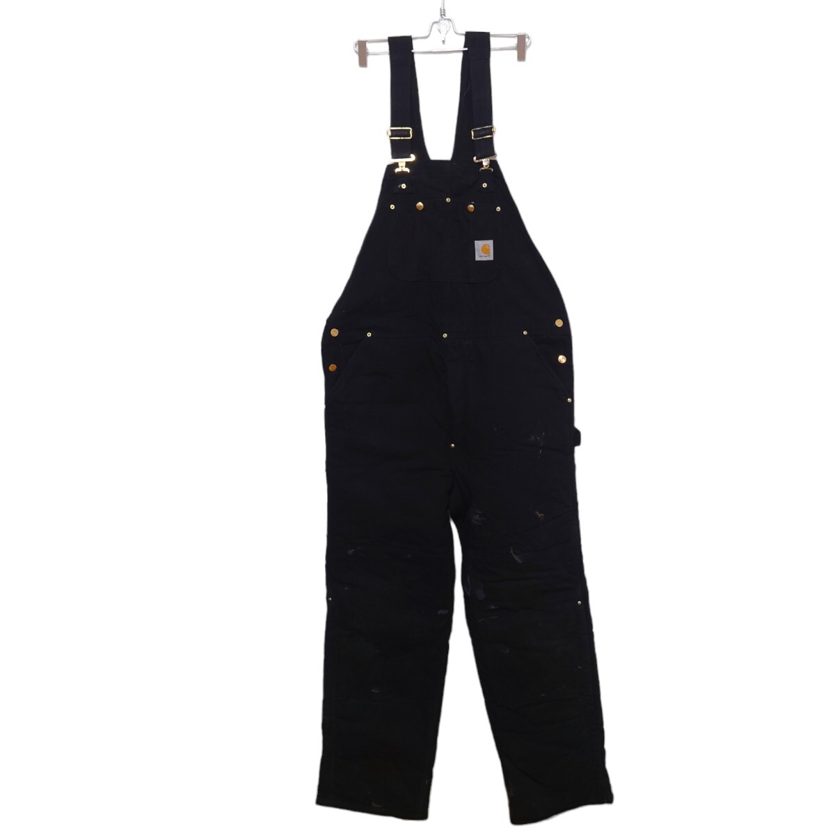 【Carhartt】ダブルニーダック オーバーオール ブラック S-696拍卖