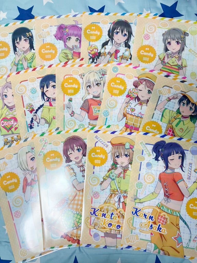 13枚セット【ラブライブ 虹ヶ咲スクールアイドル同好会】 ヴィレッジヴァンガード クリアファイル 優木せつ菜 朝香果林 桜坂しずく など拍卖