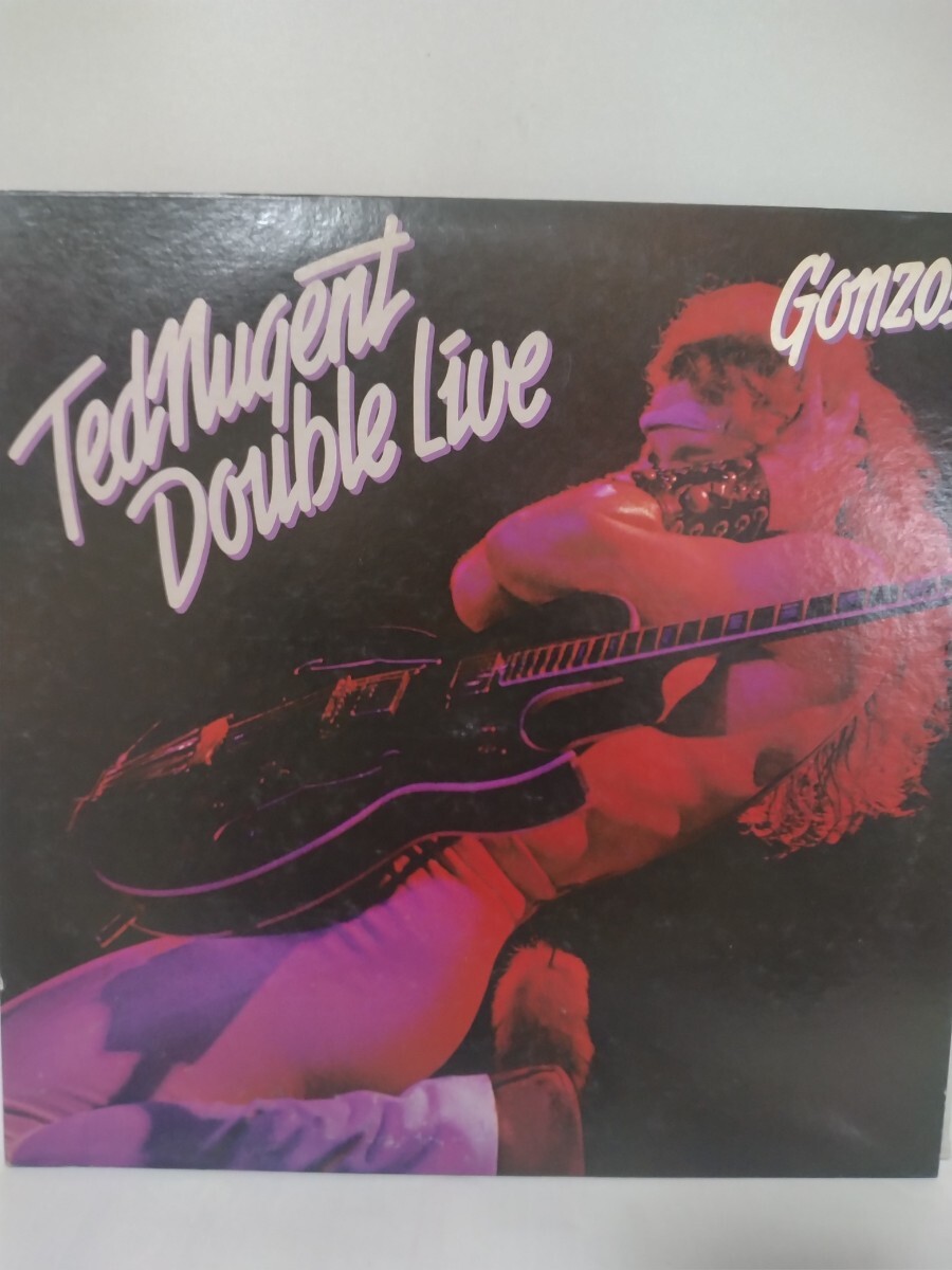 LP LIVE TED NUGENT DOUBLE Live GONZO テッド ニュージェント ダブル ライブ 国内盤 2枚組 解説付き拍卖
