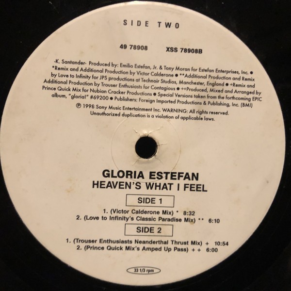Gloria Estefan / Heaven's What I Feel拍卖