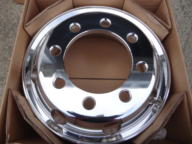 フロント用 ◇新品 8穴 19.5×6.75 PCD 285 JIS トラック用 アルミホイール 1本価格 複数あり ポリッシュ拍卖