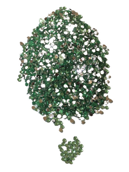 ●1.5mm● デコ用ストーン 1000粒 ライトグリーン ライン ハンドメイド ネイル キラキラ ビジュー パーツ DIY 工作拍卖