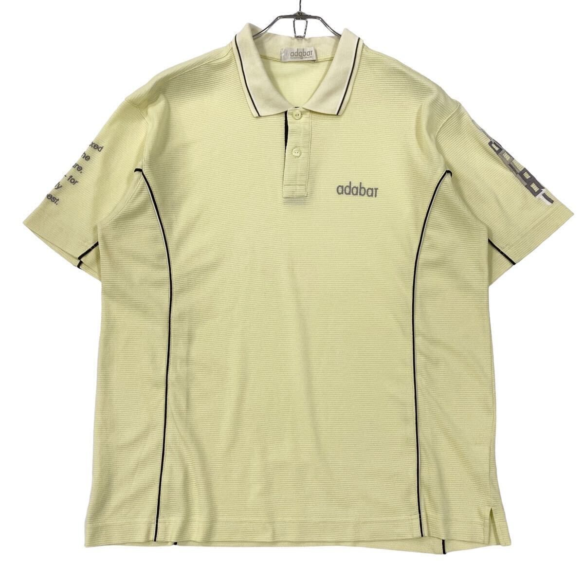 adabat(アダバット)半袖ポロシャツ 刺繍ロゴ メンズIV イエロー系拍卖