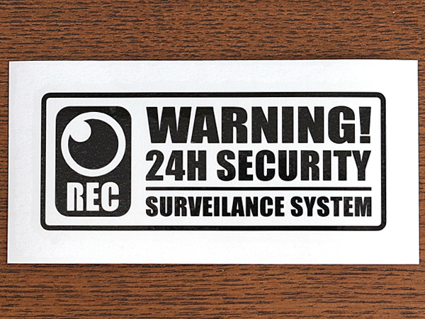☆RECドラレコ24Hセキュリティステッカーブラック「送料無料」☆拍卖