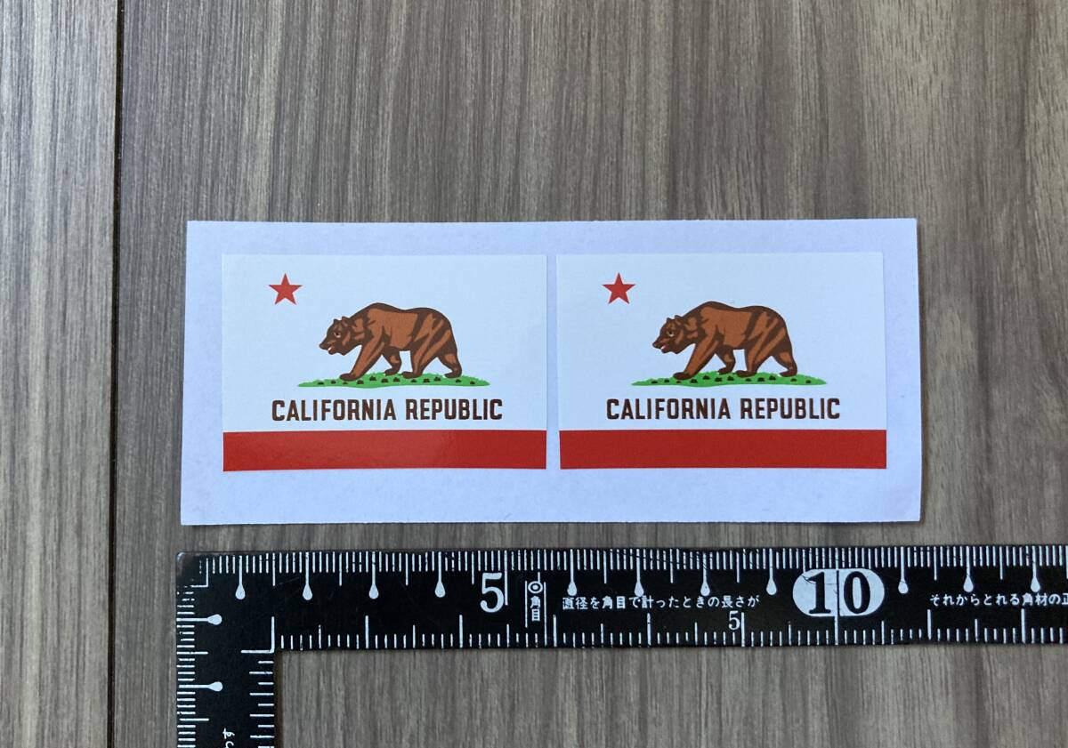 送料無料 California Republic カリフォルニアリパブリック カリフォルニア共和国 ステッカー 50mm x 34mm拍卖