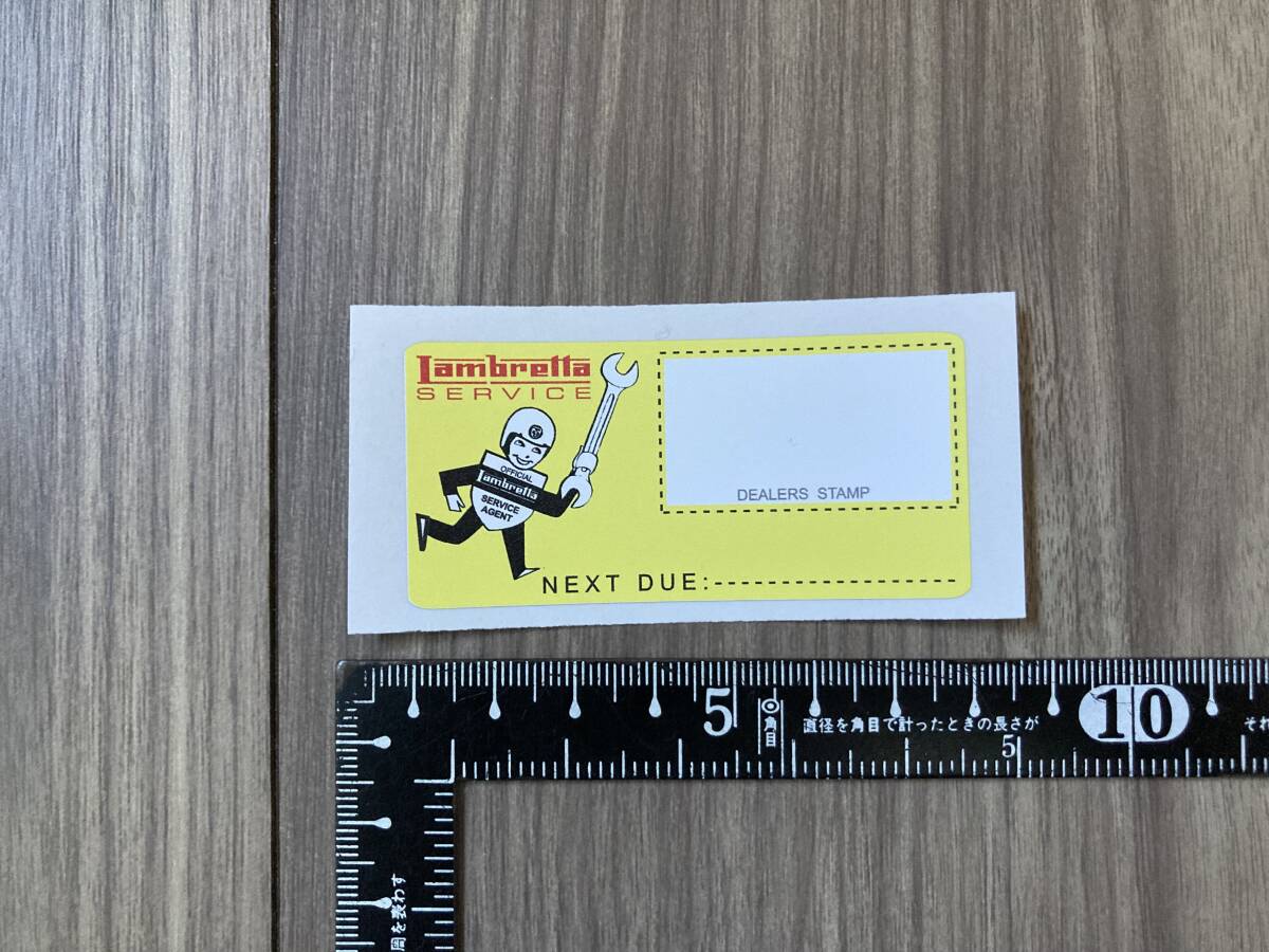送料無料 Lambretta Service Agent ランブレッタ サービス 点検 メンテナンス ステッカー 70mm×33mm拍卖