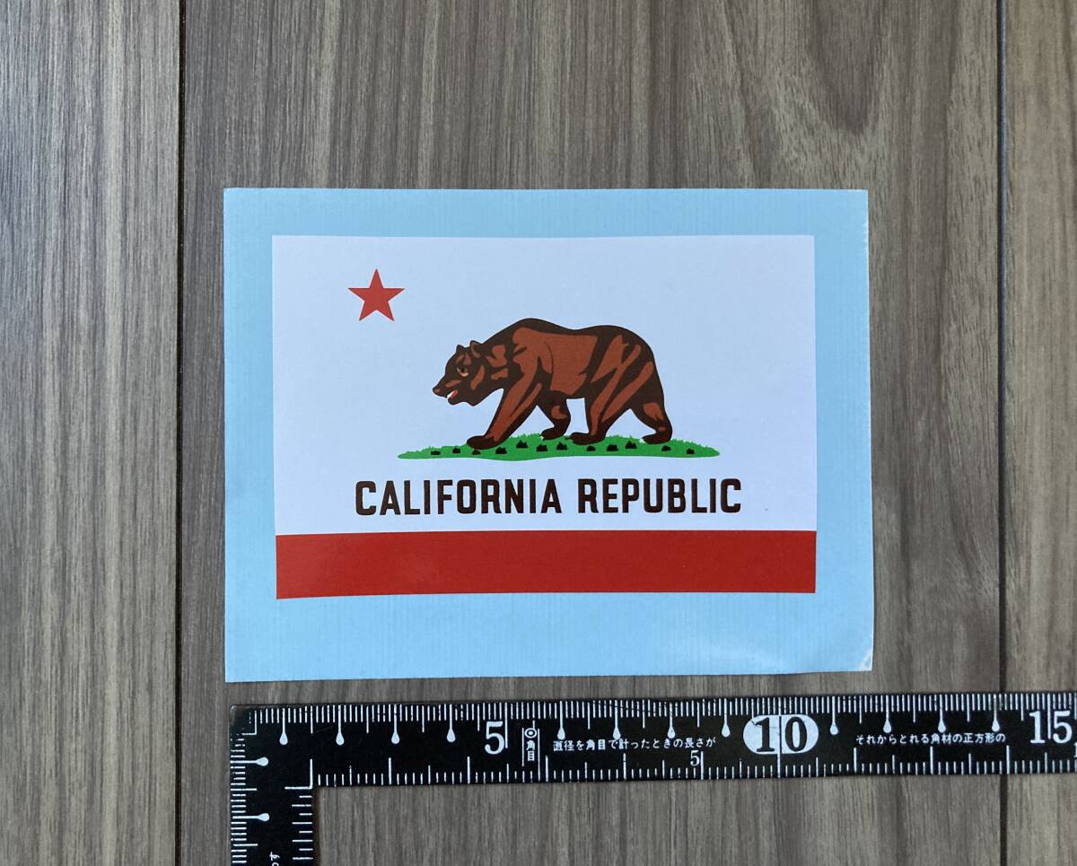 送料無料 California Republic カリフォルニアリパブリック カリフォルニア共和国 ステッカー 100mm x 68mm拍卖