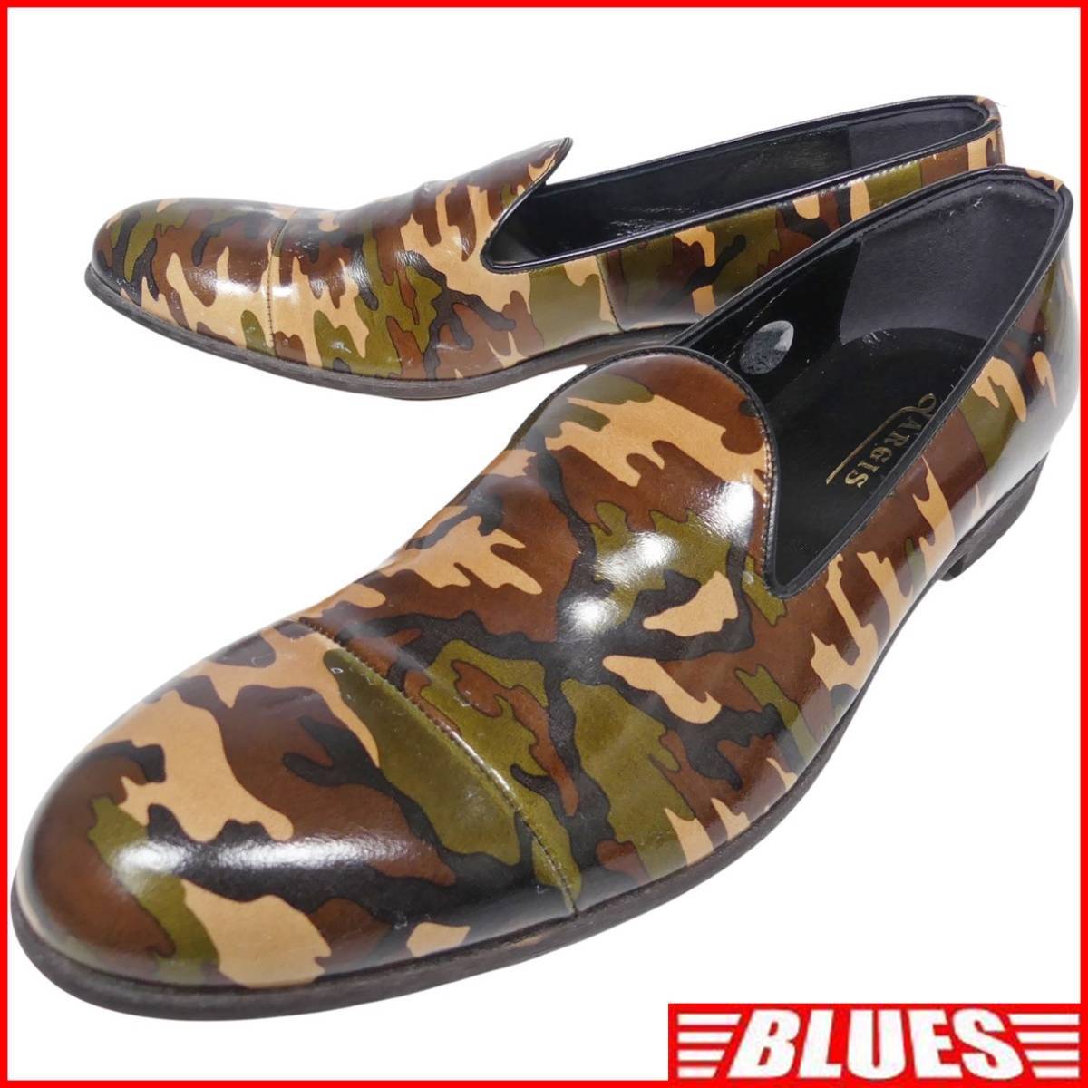 即決★日本製 ARGIS★27cm レザースリッポン アルジス メンズ 44 迷彩 本革 ローファー 本皮 レザーシューズ 革靴拍卖