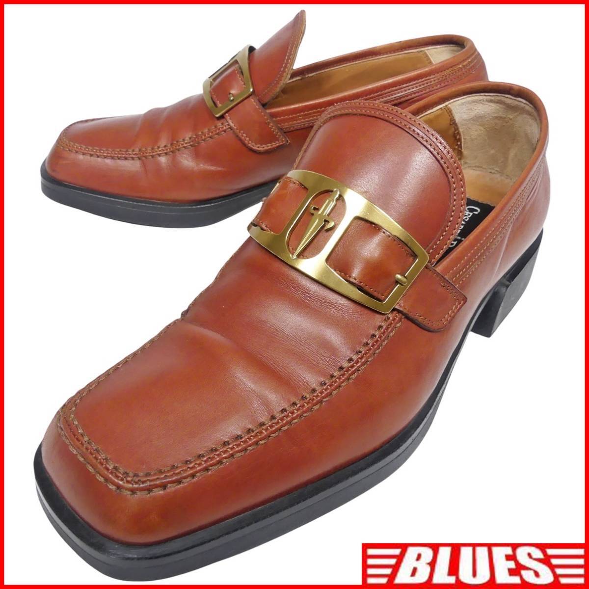 即決★イタリア製 CESARE PACIOTTI★25cm レザービットローファー チェザーレパッチョッティ メンズ 7 茶 本革 ビジネスシューズ 本皮 革靴拍卖