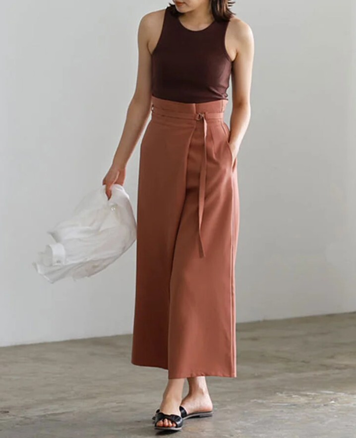 ★(74)神戸レタス Dカンベルト付き ラップパンツ レンガピンク拍卖