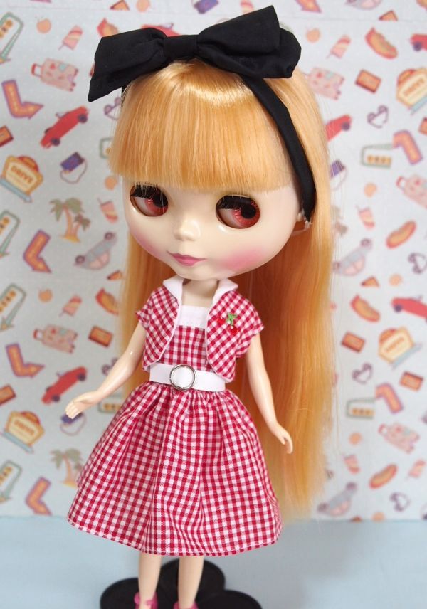 Doll Dressing♪ハンドメイド ネオブライス サイズお洋服セット人形/アウトフィット衣装/ドレス/ワンピース/ドール服/レトロ/ボレロ/ベルト拍卖