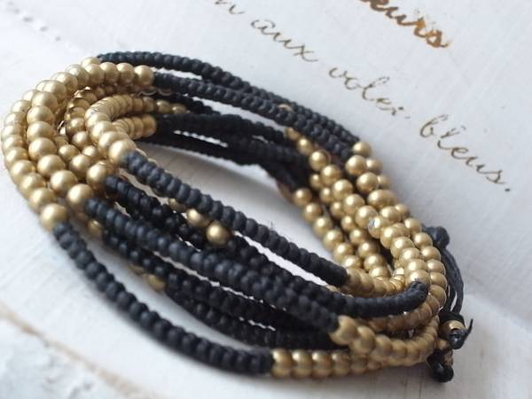 ★新入荷★Wakami ワカミ風ラップブレスレット クロ拍卖