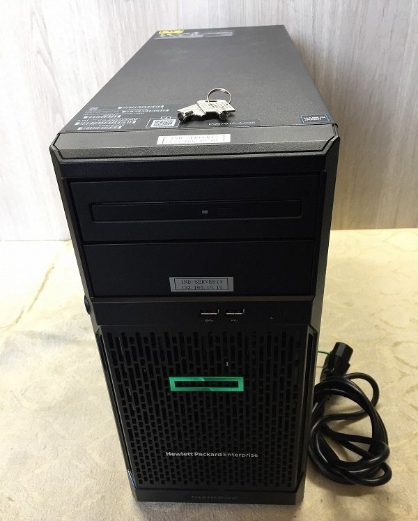●HP ProLiant ML30 Gen9/E3-1240V6 cpu@3.70GHz/メモリ16GB/HDDマウントあり 1TB×2 中古サーバー カギ付き【D0717W6-左5下】拍卖