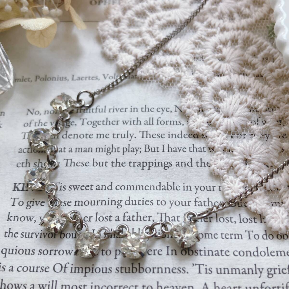 ヴィンテージネックレス キラキラ ダイヤ風 claire's - クレアーズ シルバー 銀古美☆Vintage jewelry accessories japan k0739拍卖