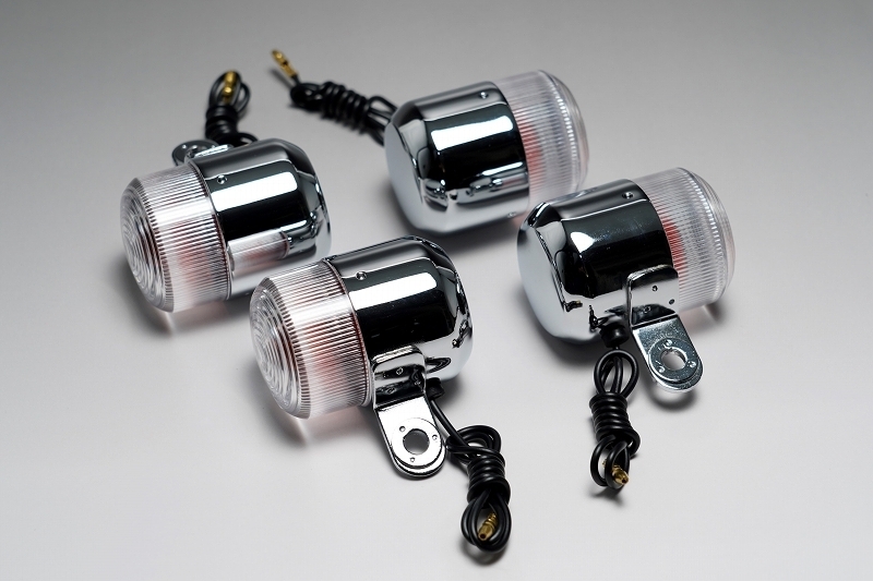 モンキー/ゴリラ 初期型タイプ12Vウインカー メッキ/クリア 4個セット拍卖