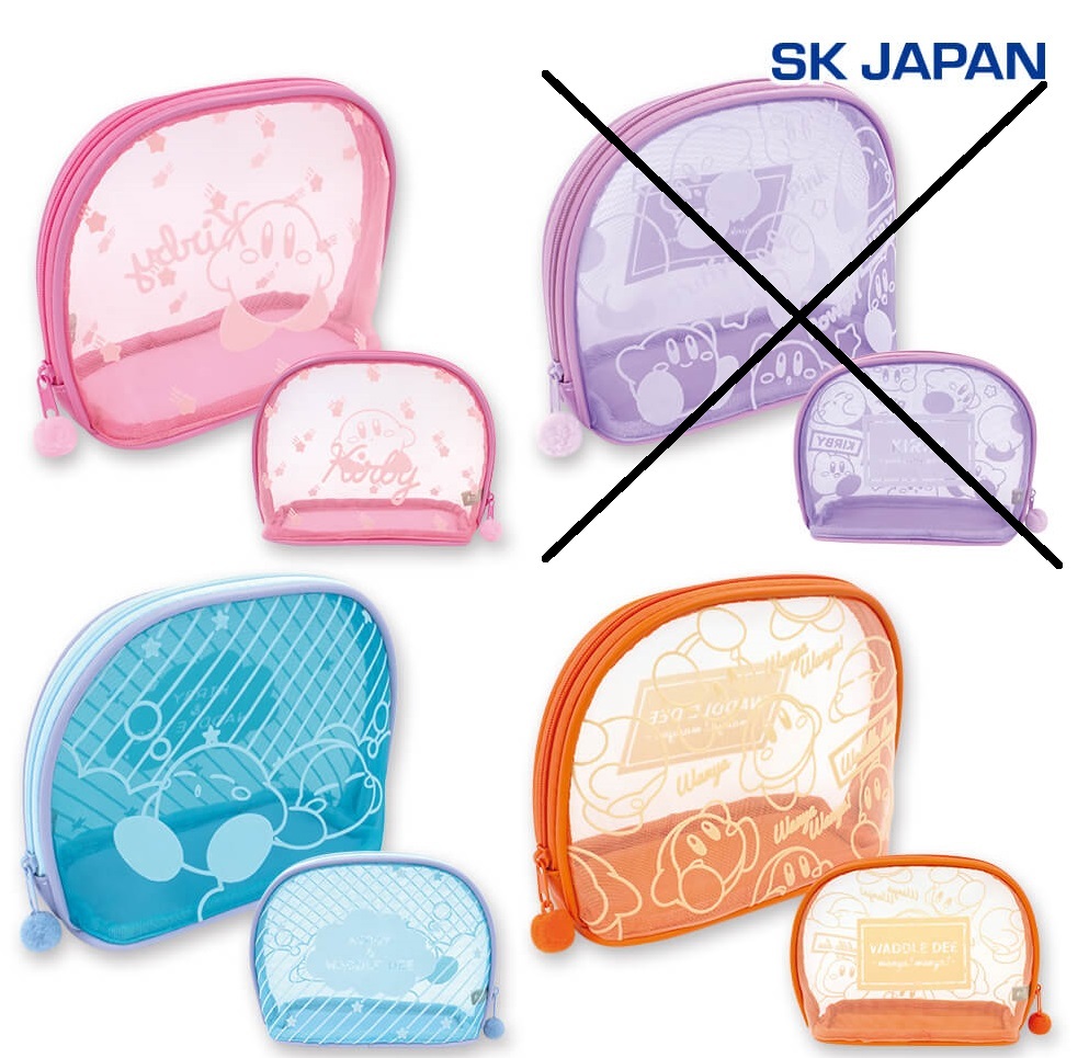 ◆星のカービィ フロッキープリントポーチ 選択可 セット可 ピンク ブルー 小物入れ クリアポーチ ワドルディ◆◆新品未開封拍卖