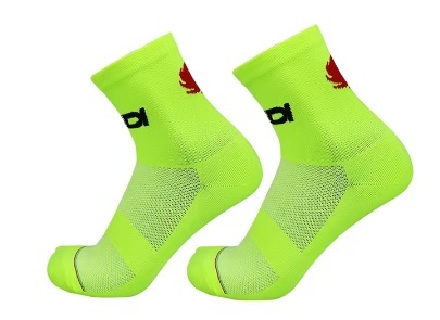 男性と女性のための通気性のあるプロスポーツソックス,ロードサイクリングソックス 色: YELLOW 3足拍卖