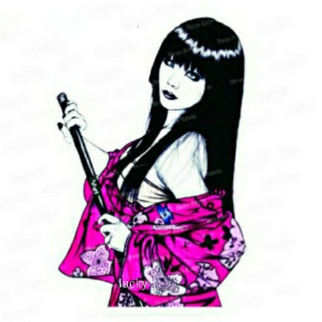 転写 ステッカー 車 カッティングステッカー シール シート デカール 日本 和風 着物 剣士 刀 ガール バイク 装飾 luk183拍卖