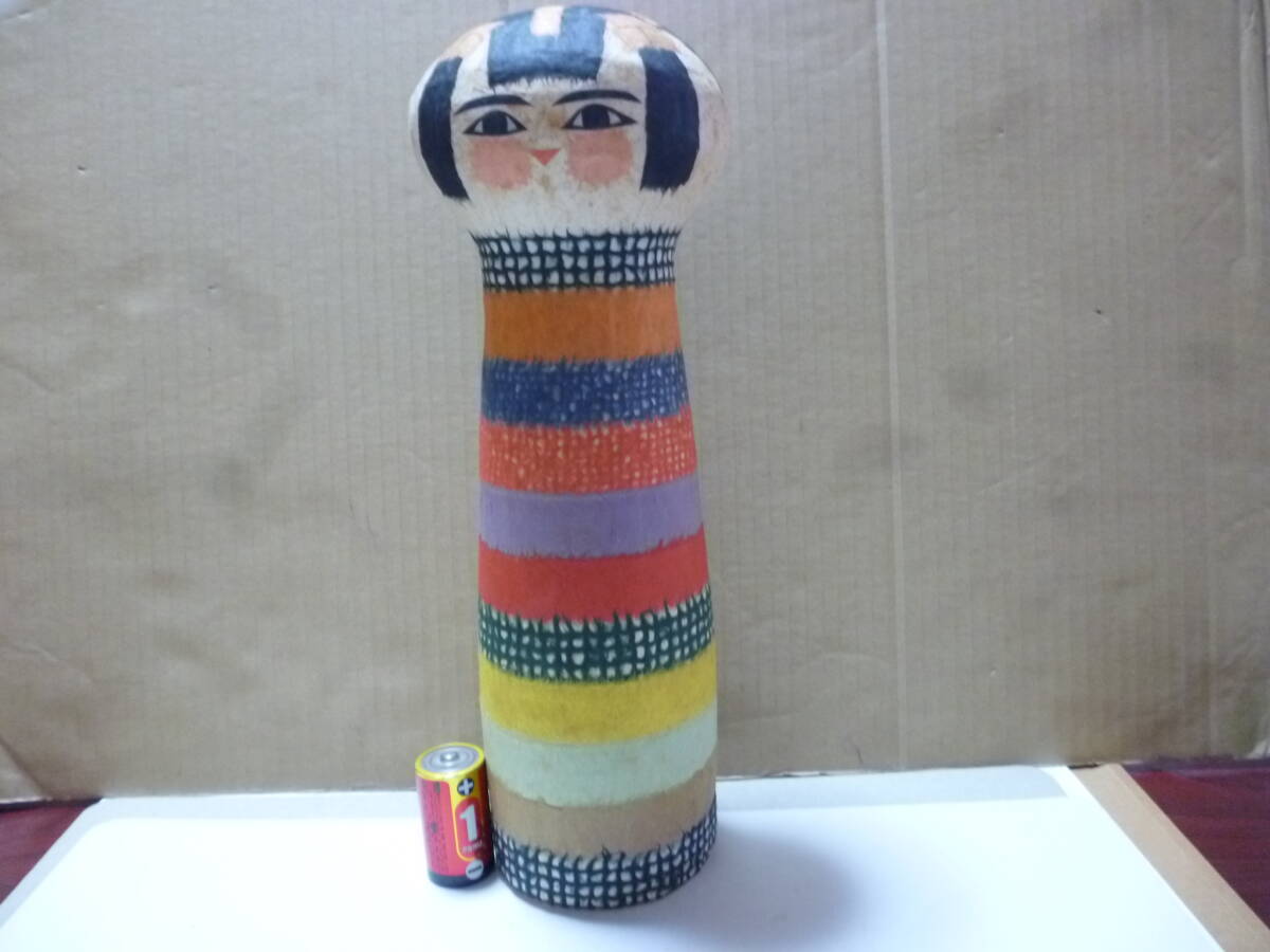 那須烏山和紙人形 ゆたか 作 創作こけし  五十嵐豊 那須高原  張子 高さ37cm 1982年没拍卖